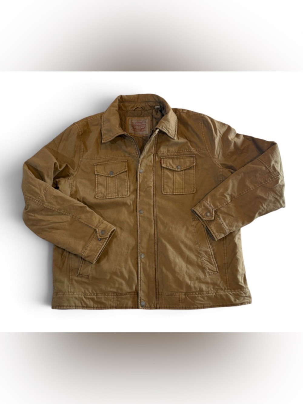 Levi’s Men’s XL Tan Cotton Field Jacket Quilted Lined Utility Workwear